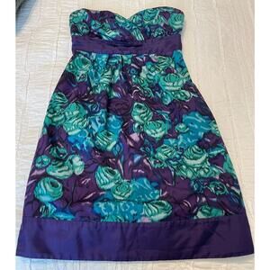 Anthropologie Moulinette Soeurs Strapless Size 2 floral Dress 90’s look